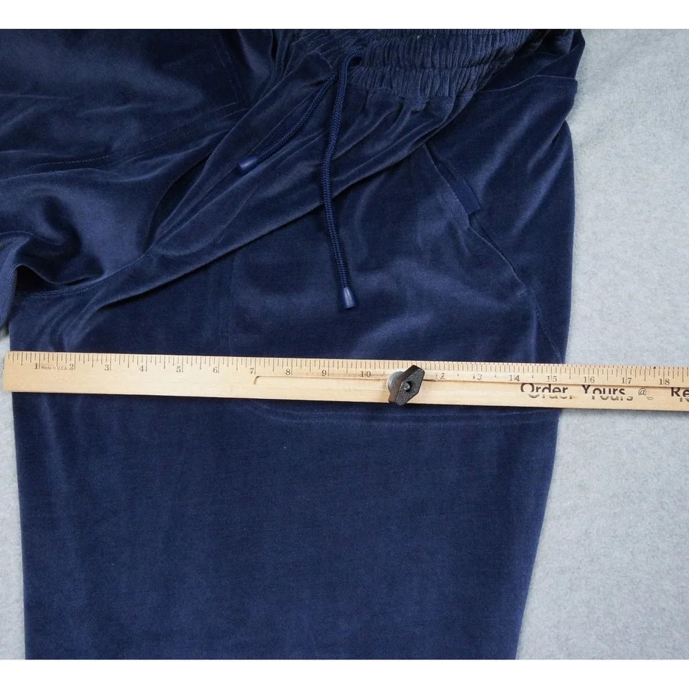 Vintage Air Jordan Pants Mens Large Blue Velour Baggy Athletic Warm Up Y2K